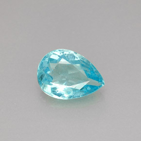 0.96 ct Blue Apatite Gemstone, Apatite Gem in Pear Facet Shape for Sale.