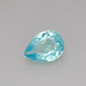 0.96 ct Blue Apatite Stone, Natural Apatite in Pear Facet Shape for Sale