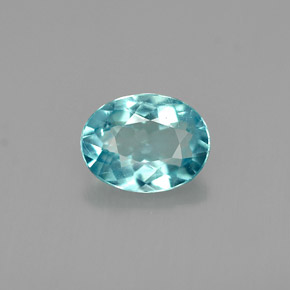 1.00 ct Blue Apatite Gemstone, Apatite Gem in Oval Facet Shape for Sale.