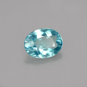 1.00 ct Blue Apatite Stone, Natural Apatite in Oval Facet Shape for Sale
