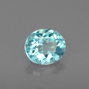 0.60 ct Blue Apatite Stone, Natural Apatite in Oval Facet Shape for Sale