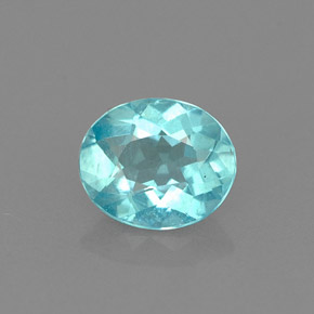 0.77 ct Blue Apatite Gemstone, Apatite Gem in Oval Facet Shape for Sale.