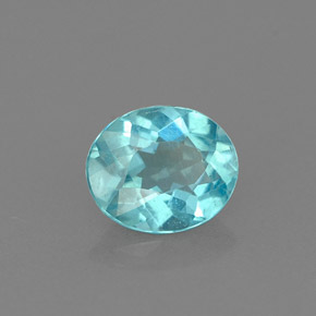0.77 ct Blue Apatite Stone, Natural Apatite in Oval Facet Shape for Sale