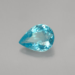 1.03 ct Blue Apatite Stone, Natural Apatite in Pear Facet Shape for Sale