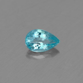 0.48 ct Blue Apatite Stone, Natural Apatite in Pear Facet Shape for Sale