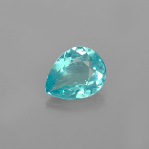 0.98 ct Blue Apatite Gemstone, Apatite Gem in Pear Facet Shape for Sale.