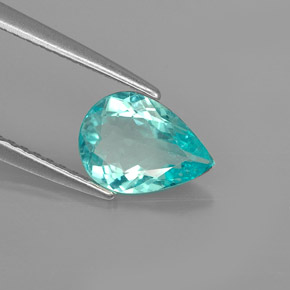 0.97 ct Blue Apatite Stone, Natural Apatite in Pear Facet Shape for Sale