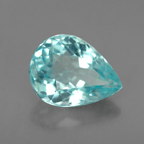 1.21 ct Blue Apatite Stone, Natural Apatite in Pear Facet Shape for Sale