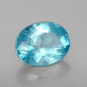 2.82 ct Blue Apatite Stone, Natural Apatite in Oval Facet Shape for Sale