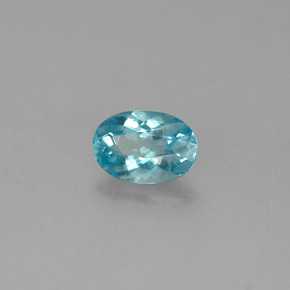0.53 ct Blue Apatite Stone, Natural Apatite in Oval Facet Shape for Sale