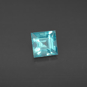 0.71 ct Blue Apatite Stone, Natural Apatite in Square Facet Shape for Sale