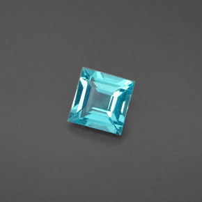 0.68 ct Blue Apatite Stone, Natural Apatite in Square Facet Shape for Sale