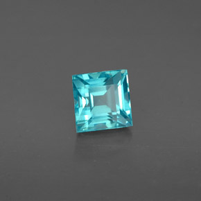 0.82 ct Blue Apatite Stone, Natural Apatite in Square Facet Shape for Sale
