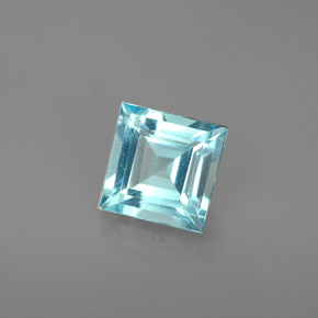 0.79 ct Blue Apatite Stone, Natural Apatite in Square Facet Shape for Sale