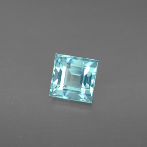 0.83 ct Blue Apatite Stone, Natural Apatite in Square Facet Shape for Sale