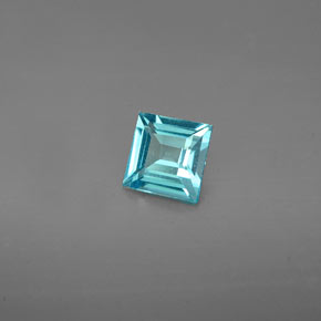 0.53 ct Blue Apatite Stone, Natural Apatite in Square Facet Shape for Sale