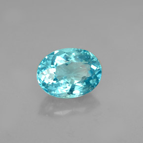 1.76 ct Blue Apatite Stone, Natural Apatite in Oval Facet Shape for Sale