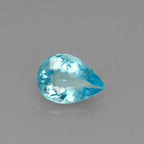 0.71 ct Blue Apatite Stone, Natural Apatite in Pear Facet Shape for Sale