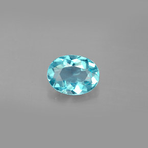 1.29 ct Blue Apatite Stone, Natural Apatite in Oval Facet Shape for Sale