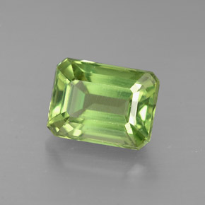 1.97 ct Green Apatite Gemstone, Apatite Gem in Octagon Facet Shape for Sale.