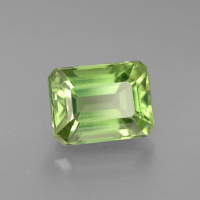 1.97 ct Green Apatite Stone, Natural Apatite in Octagon Facet Shape for Sale