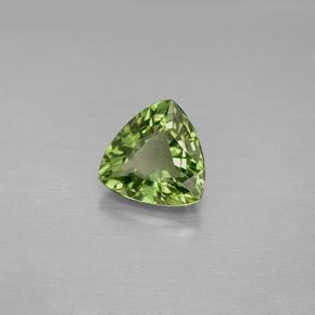 1.55 ct Green Apatite Gemstone, Apatite Gem in Trillion Facet Shape for Sale.