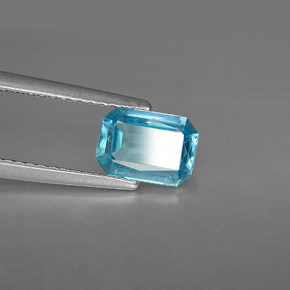 1.11 ct Blue Apatite Stone, Natural Apatite in Octagon / Scissor Cut Shape for Sale