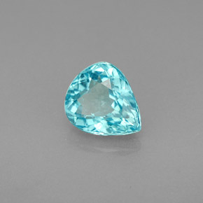 1.39 ct Blue Apatite Stone, Natural Apatite in Pear Facet Shape for Sale