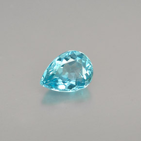 0.66 ct Blue Apatite Gemstone, Apatite Gem in Pear Facet Shape for Sale.