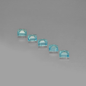 Apatite Gemstone in 5 x 5 mm (calibrated) Size for Sale, Apatite Stone in Light Blue Color