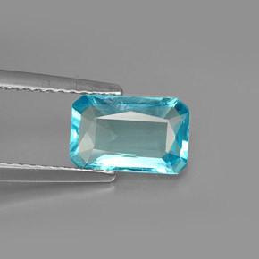 1.50 ct Blue Apatite Gemstone, Apatite Gem in Octagon / Scissor Cut Shape for Sale.