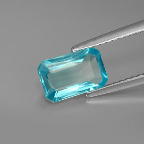1.50 ct Blue Apatite Stone, Natural Apatite in Octagon / Scissor Cut Shape for Sale