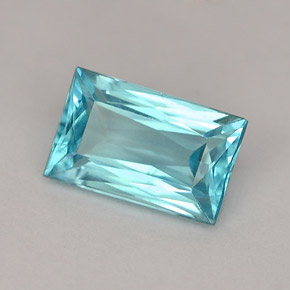 1.19 ct Blue Apatite Stone, Natural Apatite in Baguette / Scissor Cut Shape for Sale