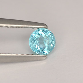0.29 ct Blue Apatite Stone, Natural Apatite in Round Facet Shape for Sale
