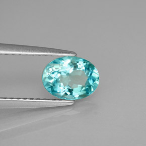 1.01 ct Blue Apatite Stone, Natural Apatite in Oval Facet Shape for Sale