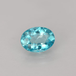 0.83 ct Blue Apatite Stone, Natural Apatite in Oval Facet Shape for Sale