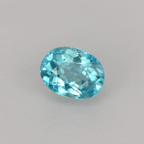 1.01 ct Blue Apatite Stone, Natural Apatite in Oval Facet Shape for Sale