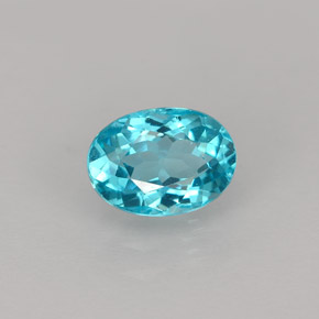 1.01 ct Blue Apatite Stone, Natural Apatite in Oval Facet Shape for Sale