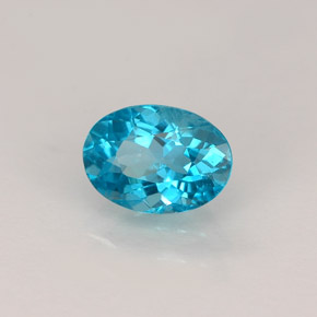 0.92 ct Blue Apatite Stone, Natural Apatite in Oval Facet Shape for Sale