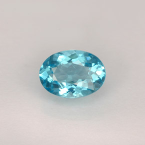 0.82 ct Blue Apatite Gemstone, Apatite Gem in Oval Facet Shape for Sale.