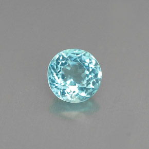 0.66 ct Blue Apatite Stone, Natural Apatite in Round Facet Shape for Sale