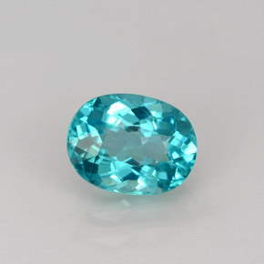 1.13 ct Blue Apatite Stone, Natural Apatite in Oval Facet Shape for Sale
