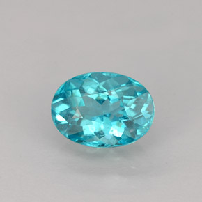 1.20 ct Blue Apatite Gemstone, Apatite Gem in Oval Facet Shape for Sale.