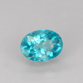1.20 ct Blue Apatite Stone, Natural Apatite in Oval Facet Shape for Sale