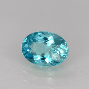 1.07 ct Blue Apatite Stone, Natural Apatite in Oval Facet Shape for Sale