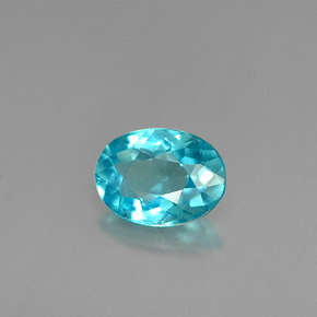 0.81 ct Blue Apatite Stone, Natural Apatite in Oval Facet Shape for Sale