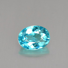 0.94 ct Blue Apatite Gemstone, Apatite Gem in Oval Facet Shape for Sale.