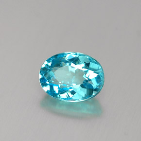 0.94 ct Blue Apatite Stone, Natural Apatite in Oval Facet Shape for Sale