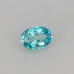 0.95 ct Blue Apatite Stone, Natural Apatite in Oval Facet Shape for Sale