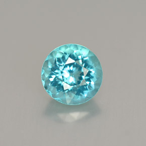 0.92 ct Blue Apatite Gemstone, Apatite Gem in Round Facet Shape for Sale.